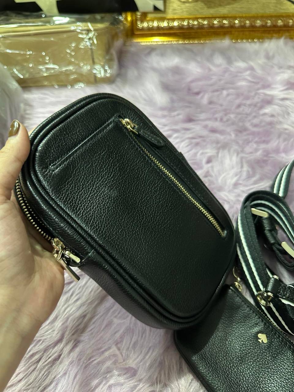 ORIG Preloved Kate Spade KS Rosie North South Phone Black Bag with Wallet
