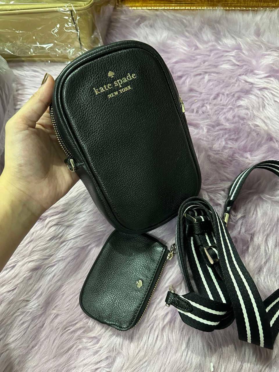 ORIG Preloved Kate Spade KS Rosie North South Phone Black Bag with Wallet