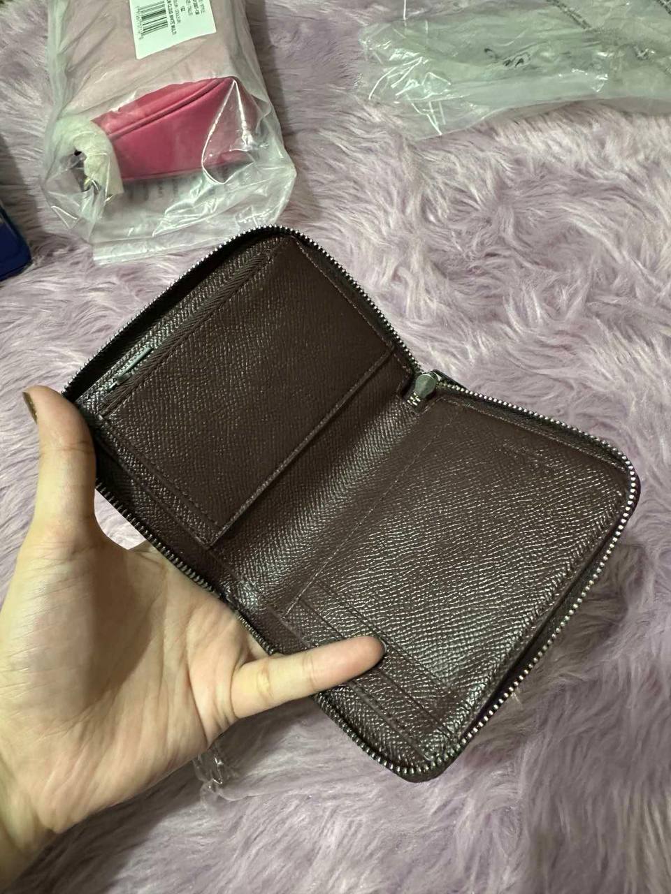 ORIG & IMPORTED Coach Small Zip Around Wallet Brown Bronze
