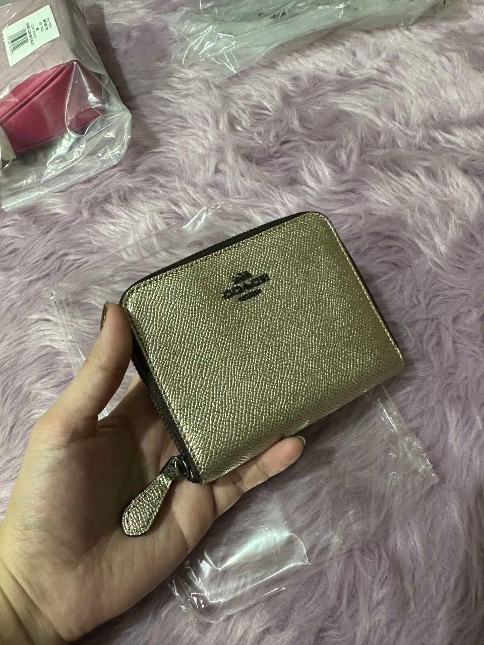ORIG & IMPORTED Coach Small Zip Around Wallet Brown Bronze