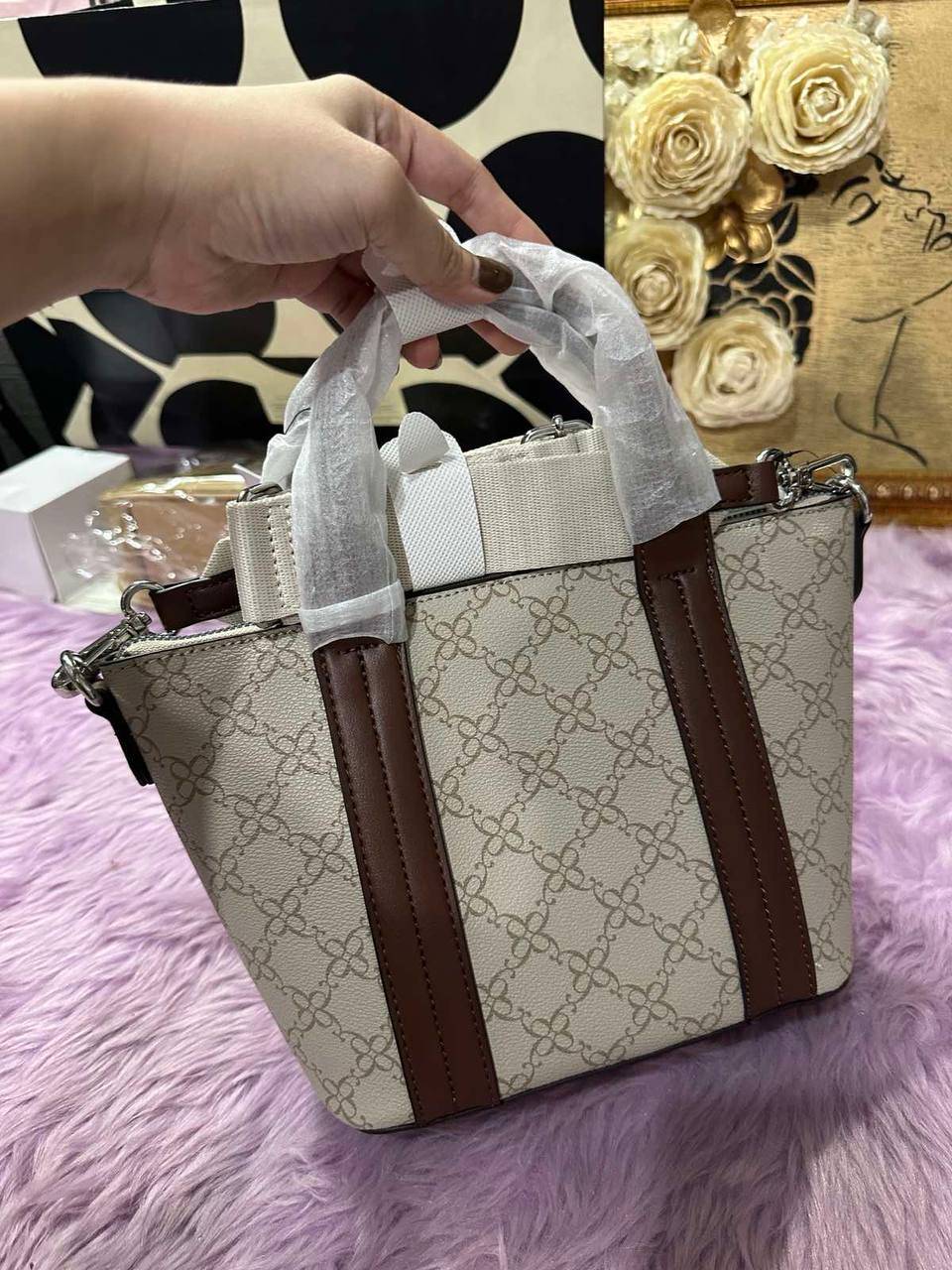 ORIG & IMPORTED Nine West Kylee Mini Tote Crossbody Brown Bag