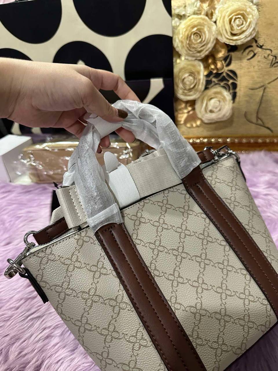 ORIG & IMPORTED Nine West Kylee Mini Tote Crossbody Brown Bag