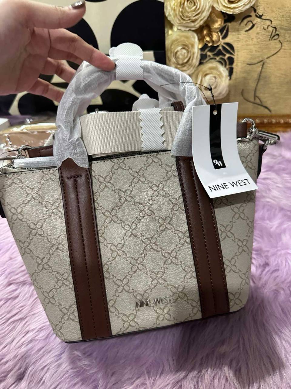 ORIG & IMPORTED Nine West Kylee Mini Tote Crossbody Brown Bag