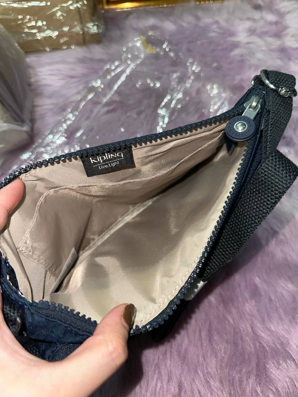 ORIG & IMPORTED Kipling Mikaela Crossbody Small Nylon Blue Bag