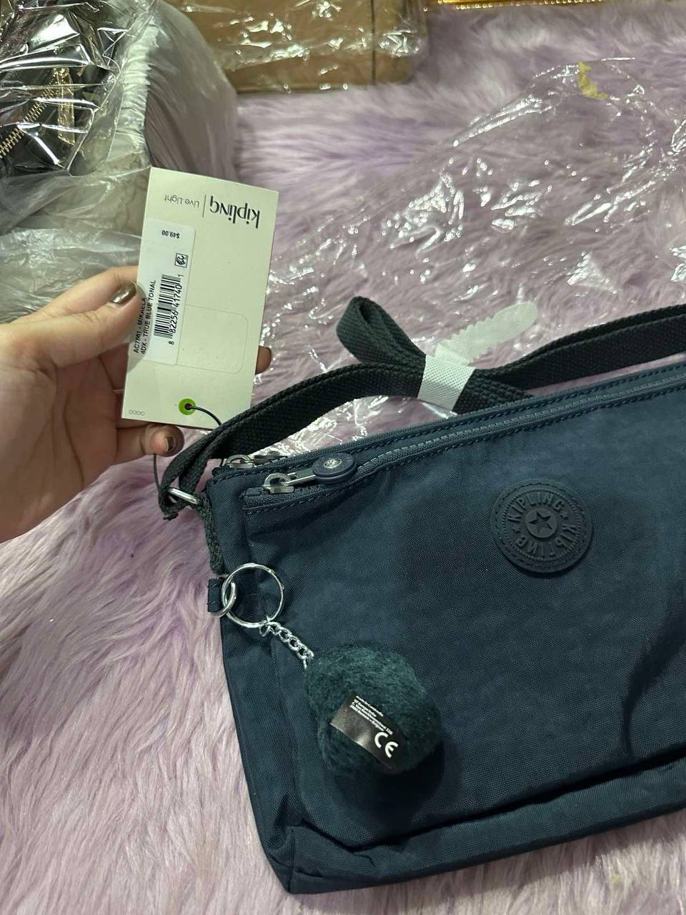 ORIG & IMPORTED Kipling Mikaela Crossbody Small Nylon Blue Bag