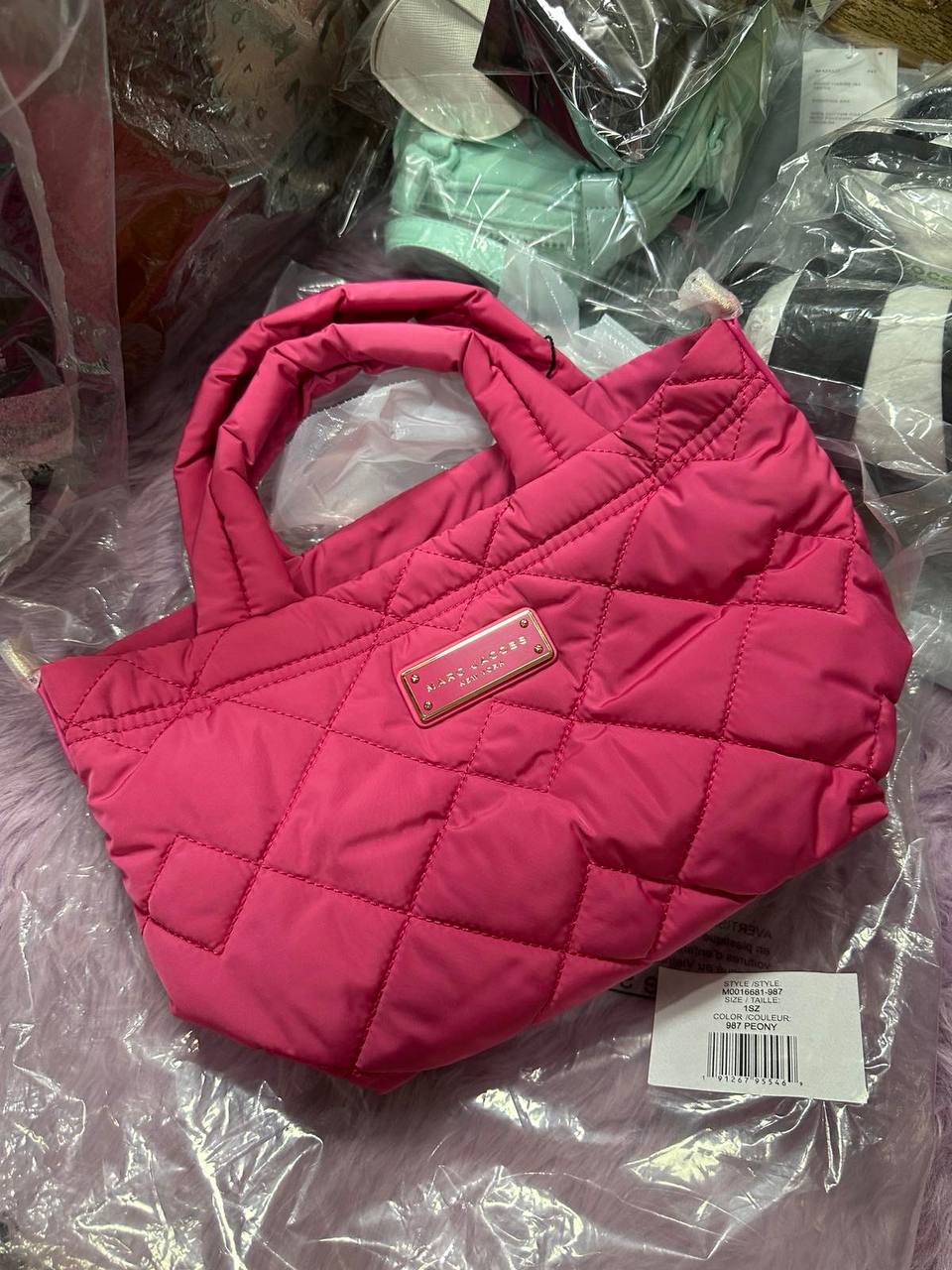 ORIG & IMPORTED Marc Jacobs Quilted Nylon Mini Tote Bag Pink