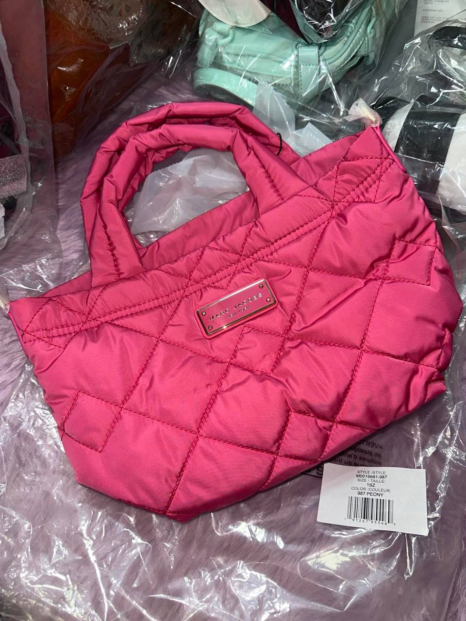 ORIG & IMPORTED Marc Jacobs Quilted Nylon Mini Tote Bag Pink