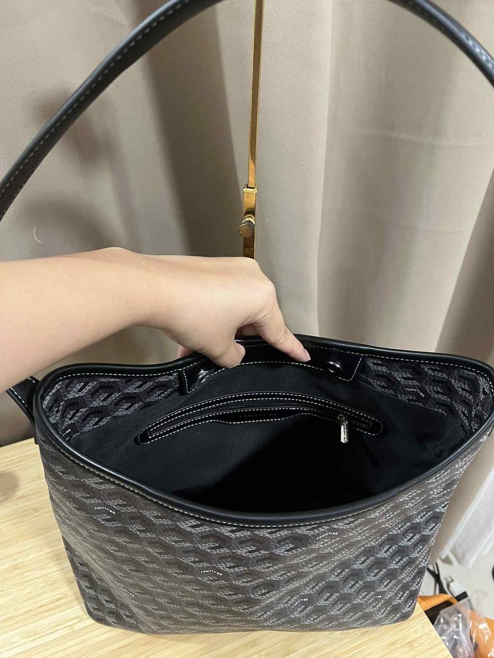 ORIG Preloved Christy Ng Alesso Large Hobo Bag Black