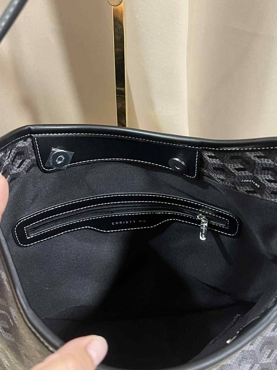 ORIG Preloved Christy Ng Alesso Large Hobo Bag Black