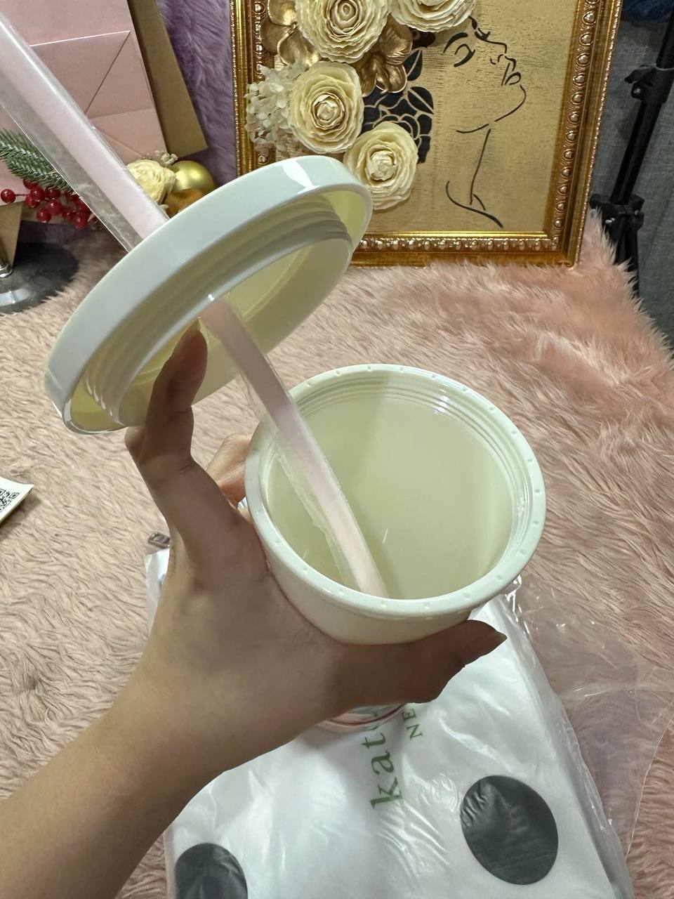 ORIG &amp; IMPORTED Kate Spade KS Insulated Plastic Tumbler with Reusable Straw for Bridesmaids, 20 Ounces, Blushing Floral