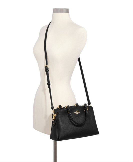 ORIG Preloved COACH Mini Lillie Carryall Black Satchel Bag