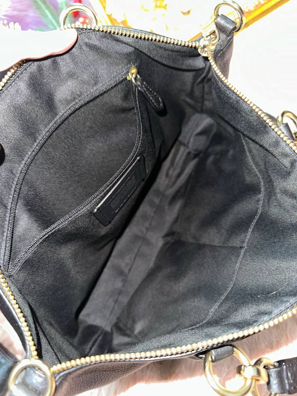 ORIG Preloved COACH Kelsey Satchel Crossbody Bag Black