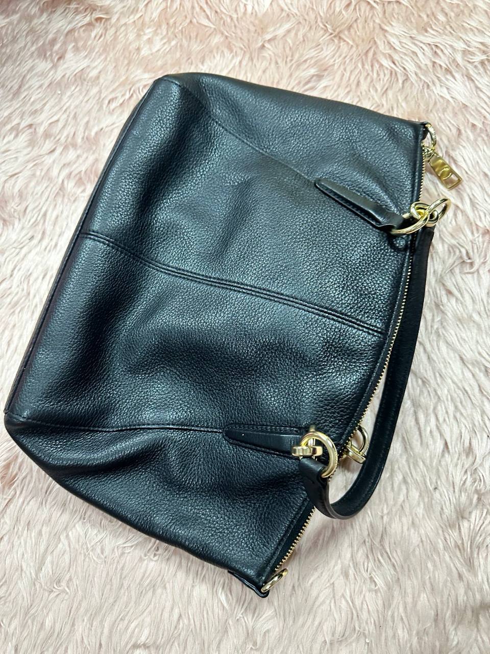 ORIG Preloved COACH Kelsey Satchel Crossbody Bag Black