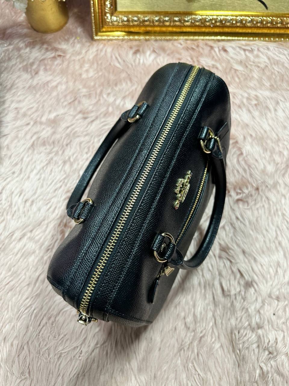 ORIG Preloved COACH Rowan Satchel Black Bag