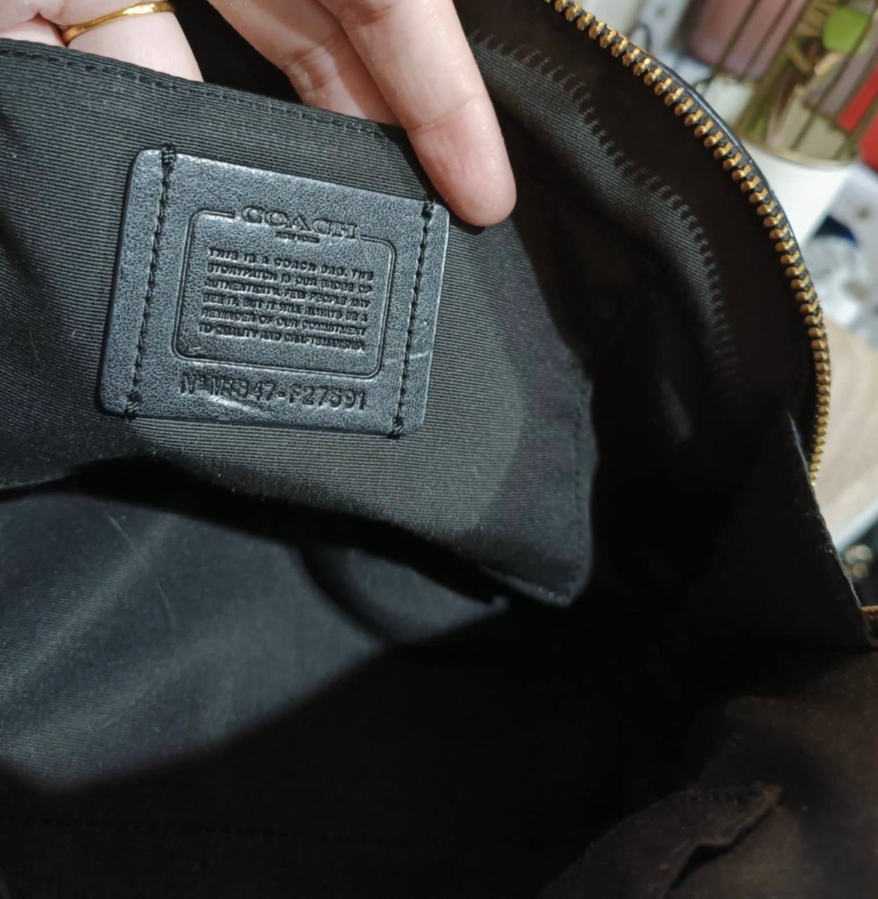 ORIG Preloved COACH Mini Sierra Alma Dome Black Bag