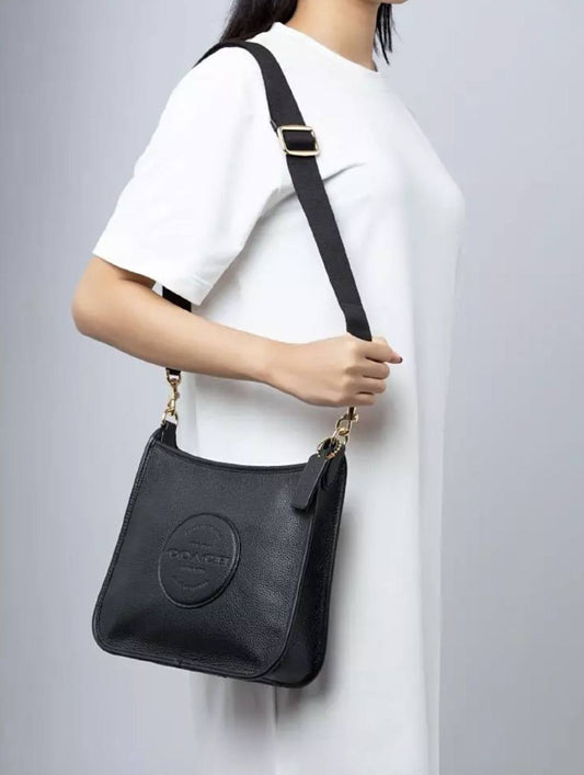 ORIG Preloved COACH Dempsey File Black Bag