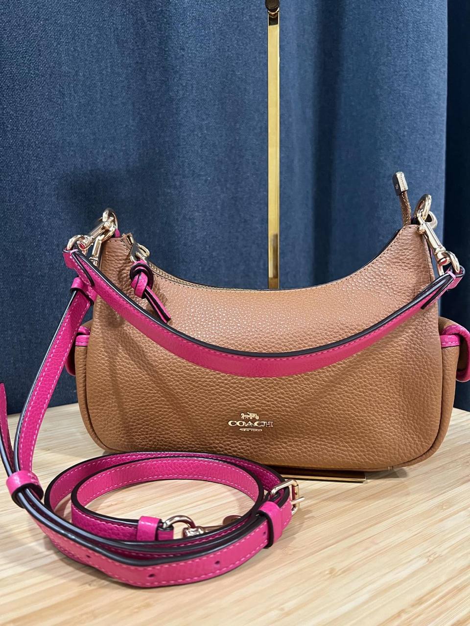 ORIG Preloved COACH Pennie Shoulder Bag 25 Brown Bag