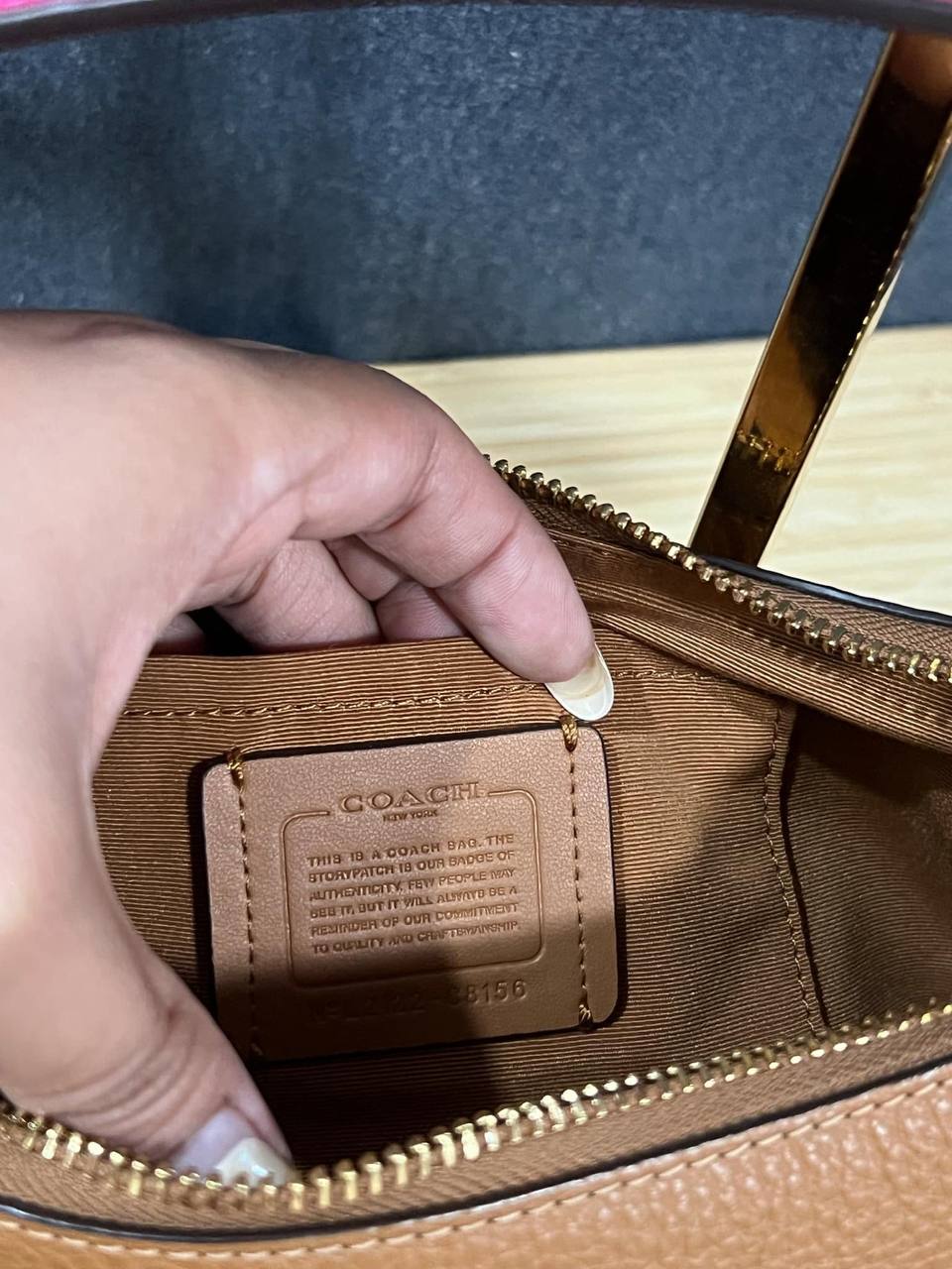 ORIG Preloved COACH Pennie Shoulder Bag 25 Brown Bag