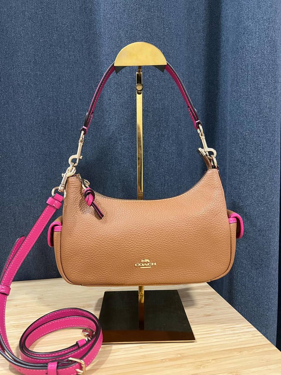 ORIG Preloved COACH Pennie Shoulder Bag 25 Brown Bag