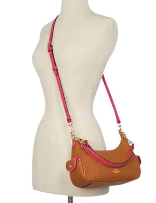 ORIG Preloved COACH Pennie Shoulder Bag 25 Brown Bag