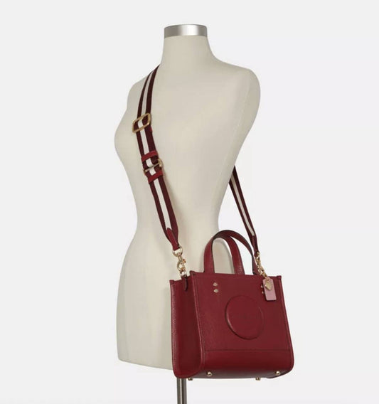 ORIG & IMPORTED COACH Dempsey Tote Bag 22 With Heart Charm Red Bag