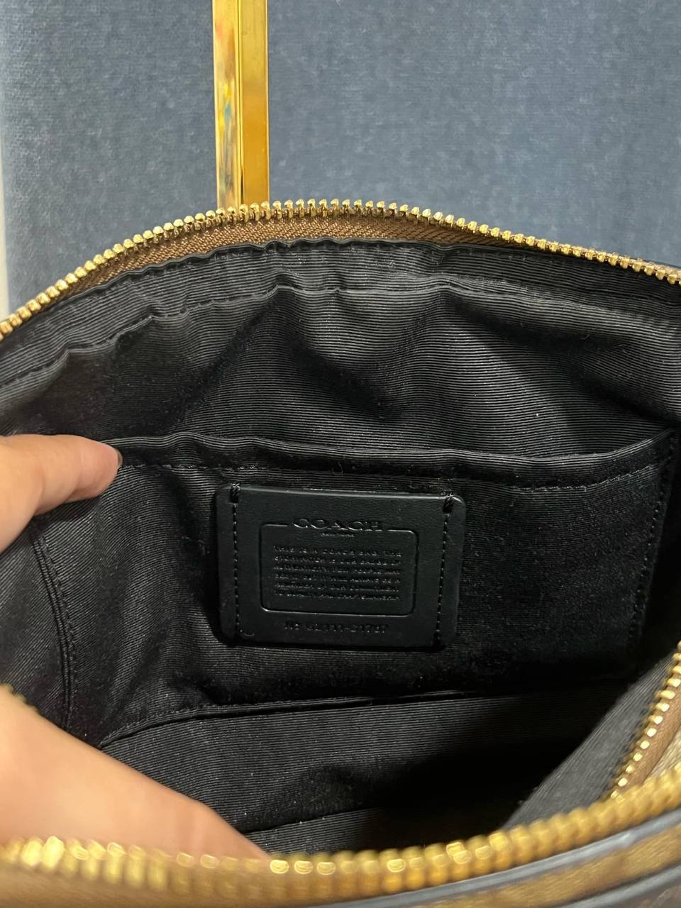 ORIG Preloved COACH RARE Jes Crossbody In Blocked Signature Canvas Brown Bag