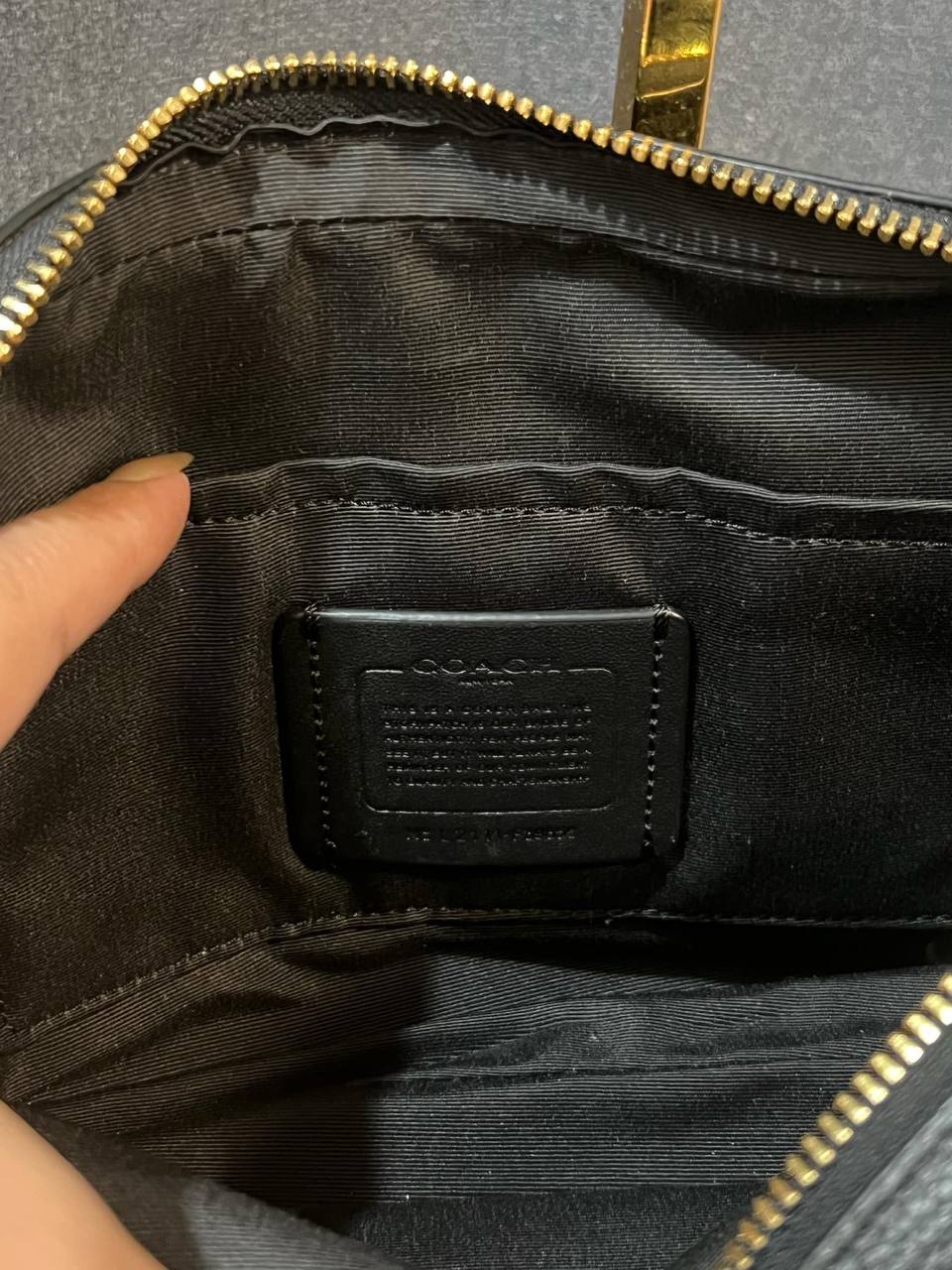 ORIG Preloved COACH Rare Jes Crossbody Double Zip Black Bag