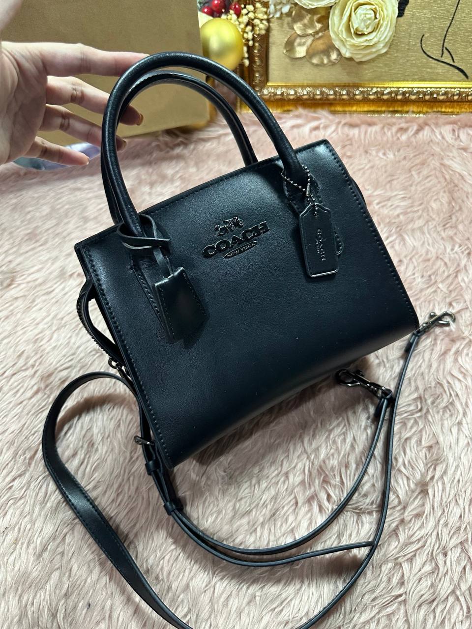 ORIG Preloved COACH Andrea Carryall Black Bag - Main Image