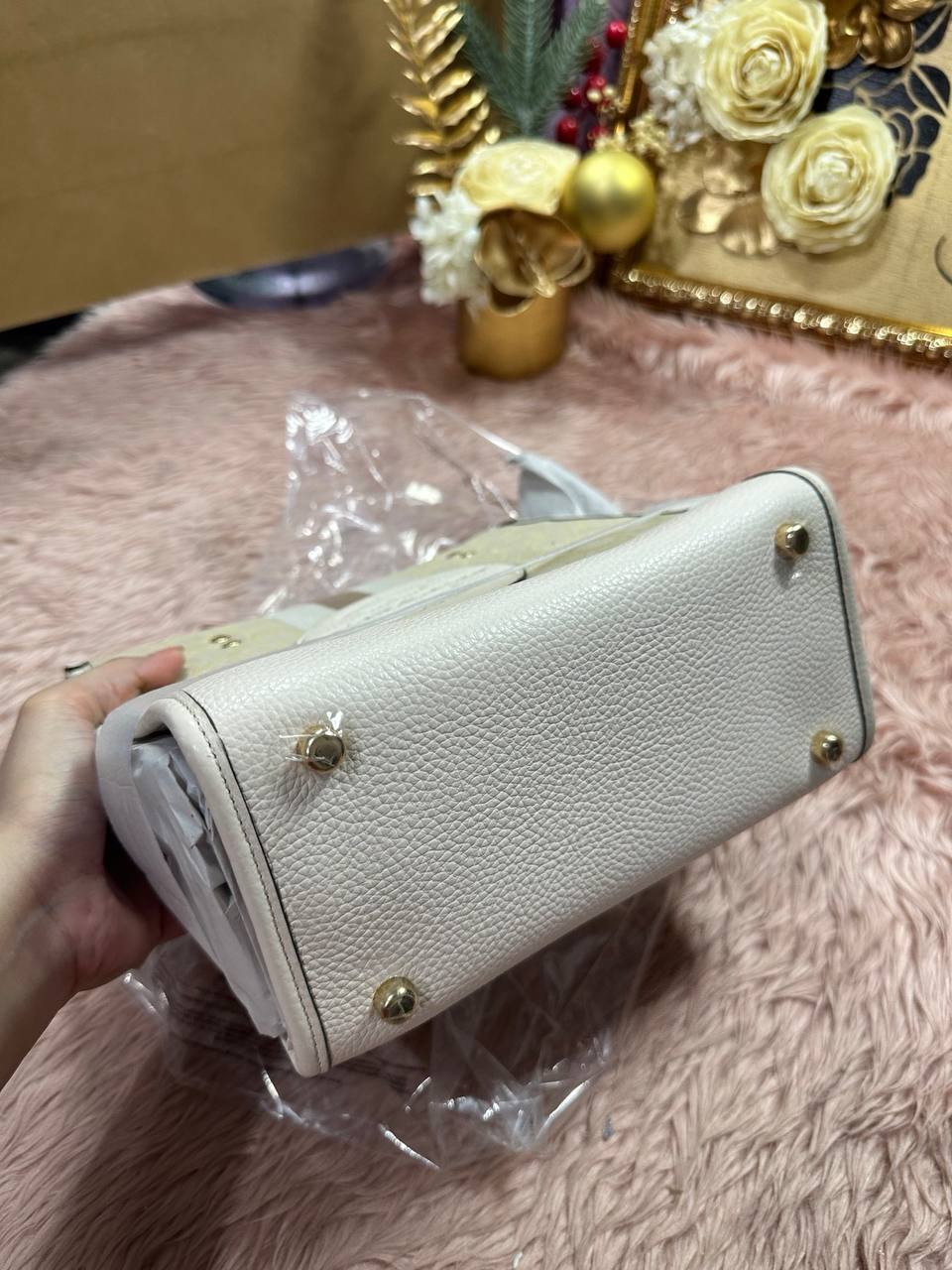 ORIG & IMPORTED COACH RARE Dempsey Tote Bag 22 White Jacquard Bag