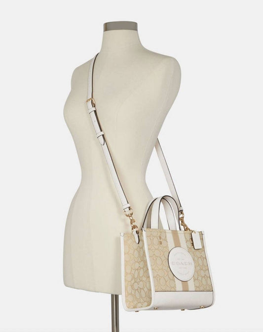 ORIG & IMPORTED COACH RARE Dempsey Tote Bag 22 White Jacquard Bag