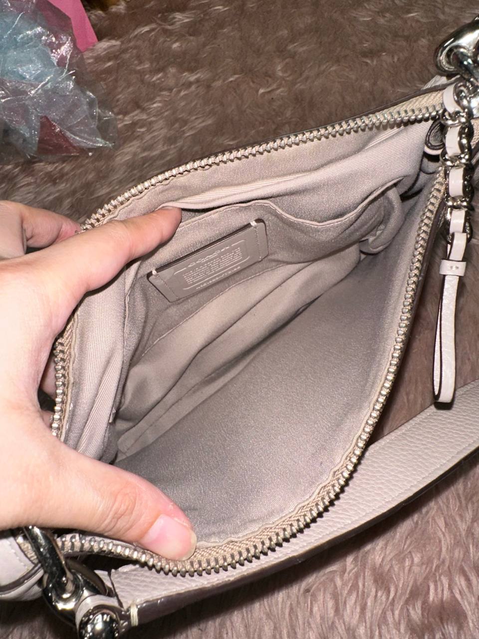 ORIG Preloved COACH Small Mia Shoulder Bag Gray