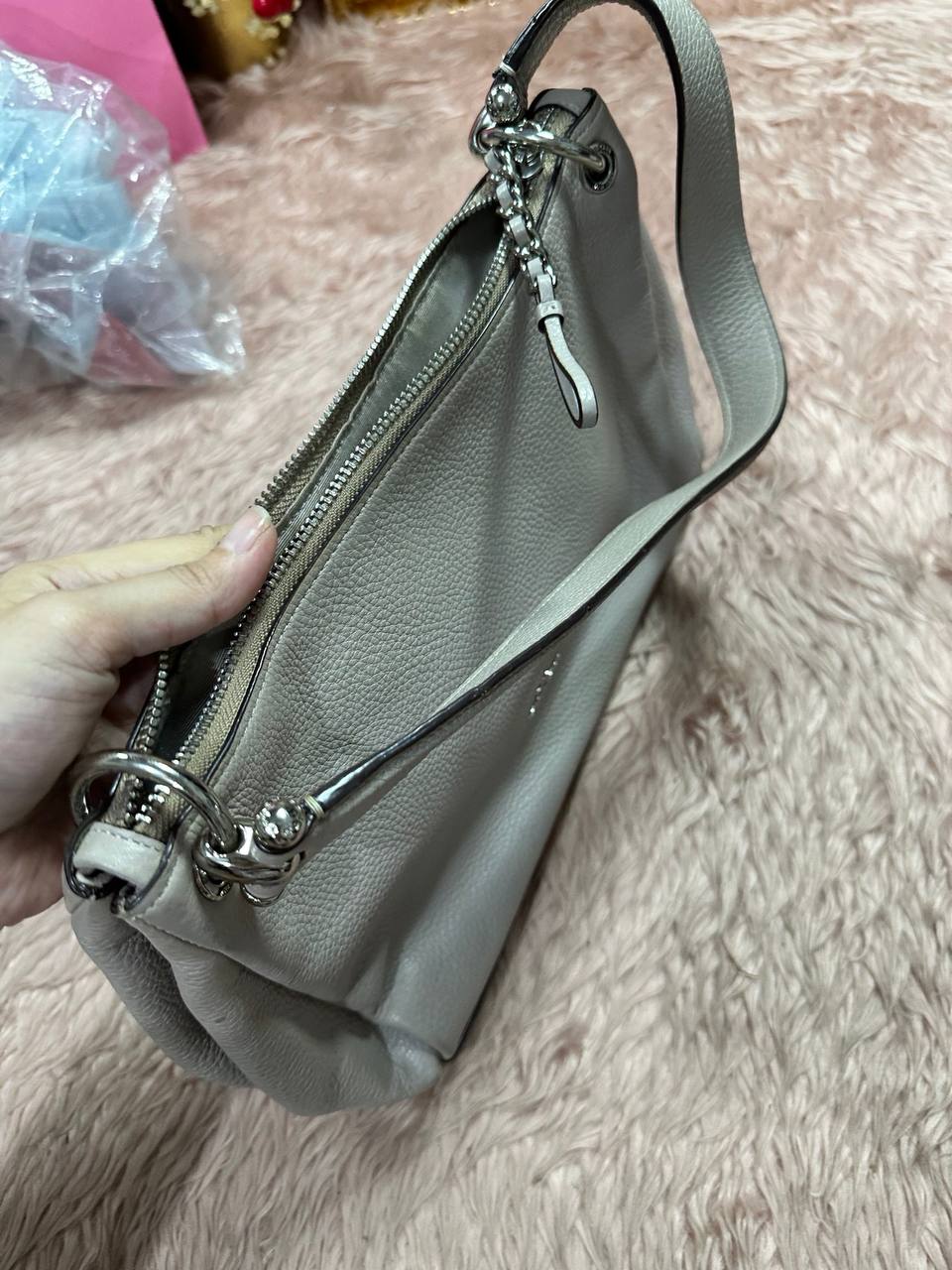 ORIG Preloved COACH Small Mia Shoulder Bag Gray