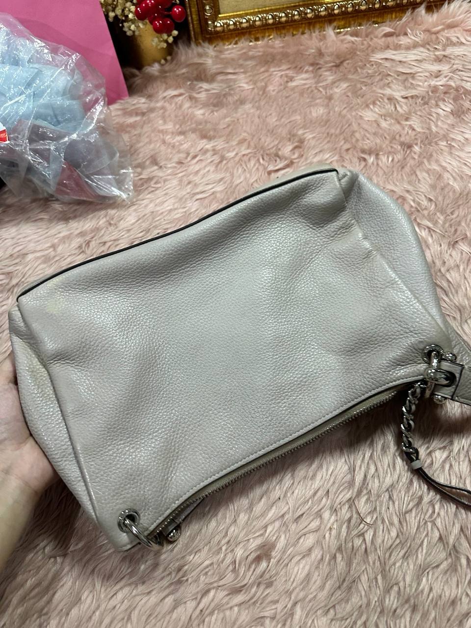 ORIG Preloved COACH Small Mia Shoulder Bag Gray