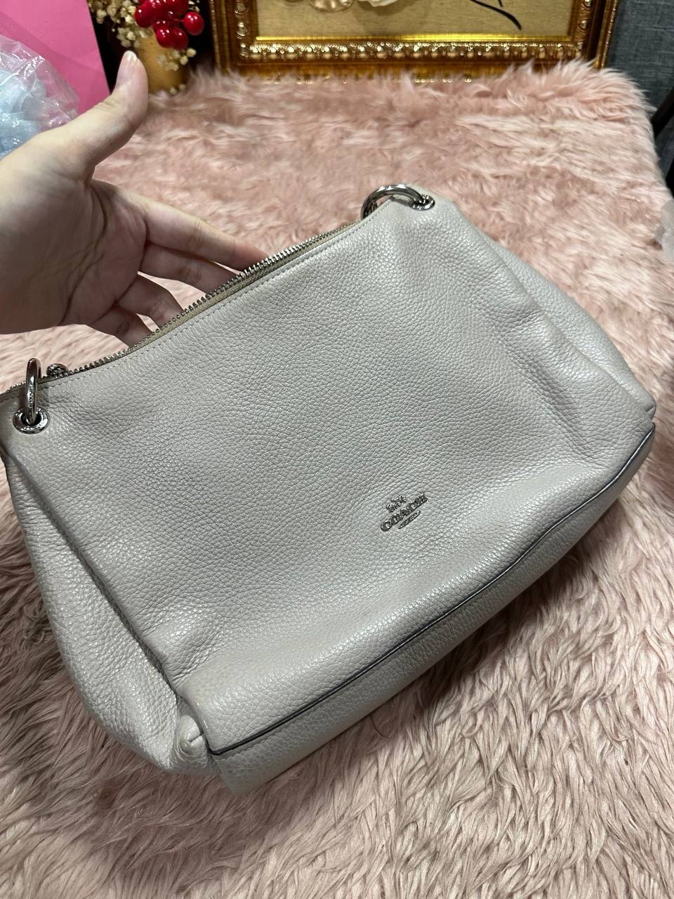 ORIG Preloved COACH Small Mia Shoulder Bag Gray