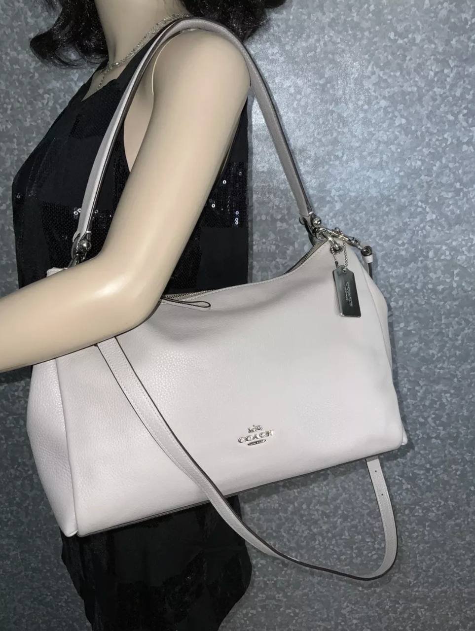 ORIG Preloved COACH Small Mia Shoulder Bag Gray