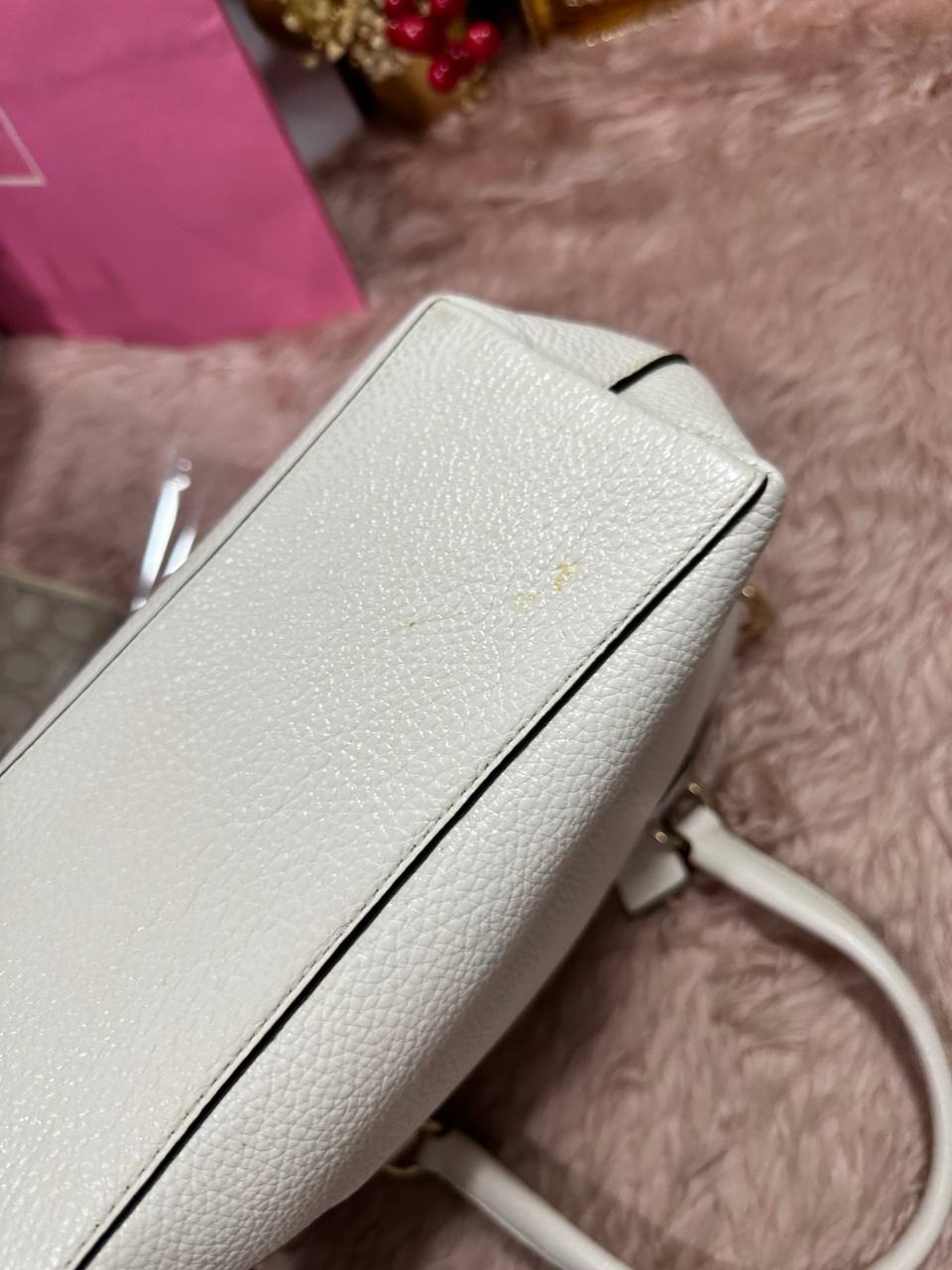 ORIG Preloved COACH Remi Satchel White Bag
