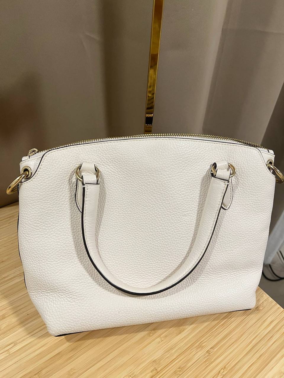 ORIG Preloved COACH Remi Satchel White Bag