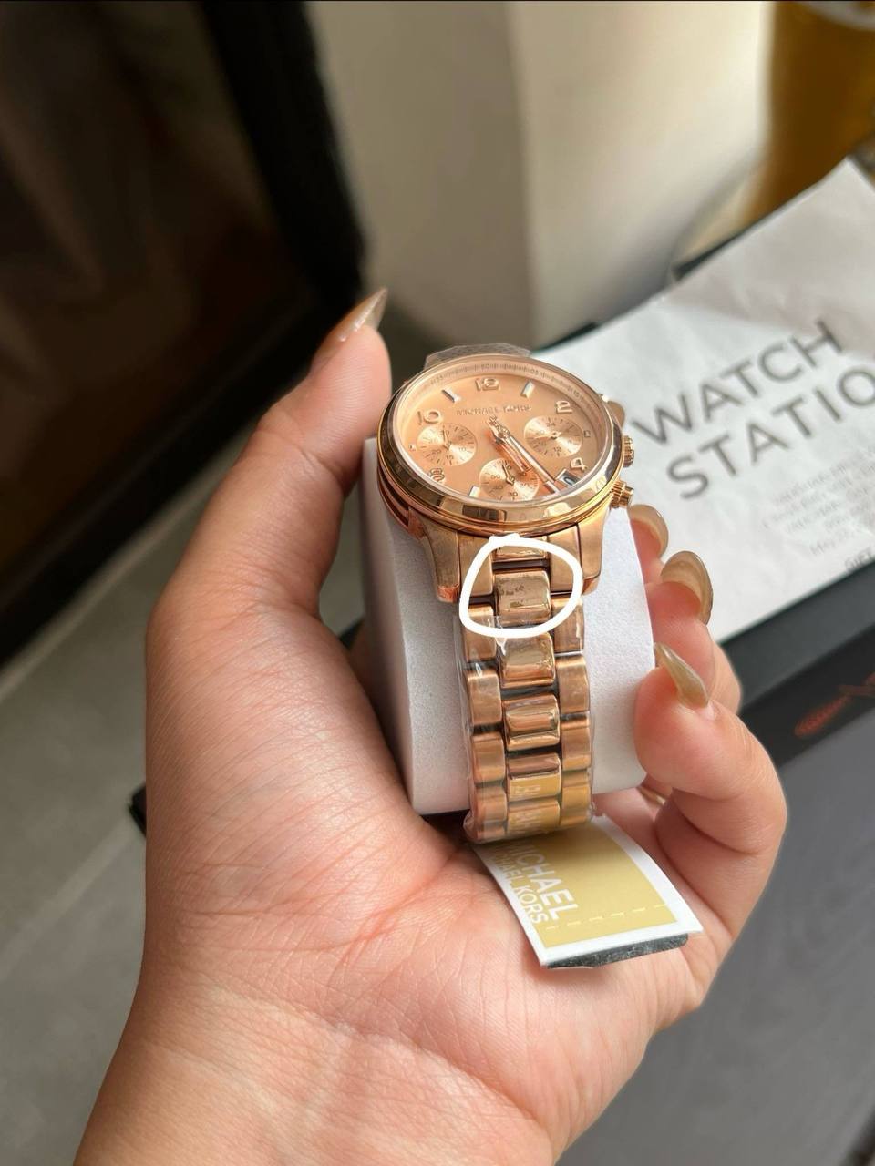 ORIG & IMPORTED Michael Kors MK Bradshaw Women's Watch Stainless Steel Rose Gold