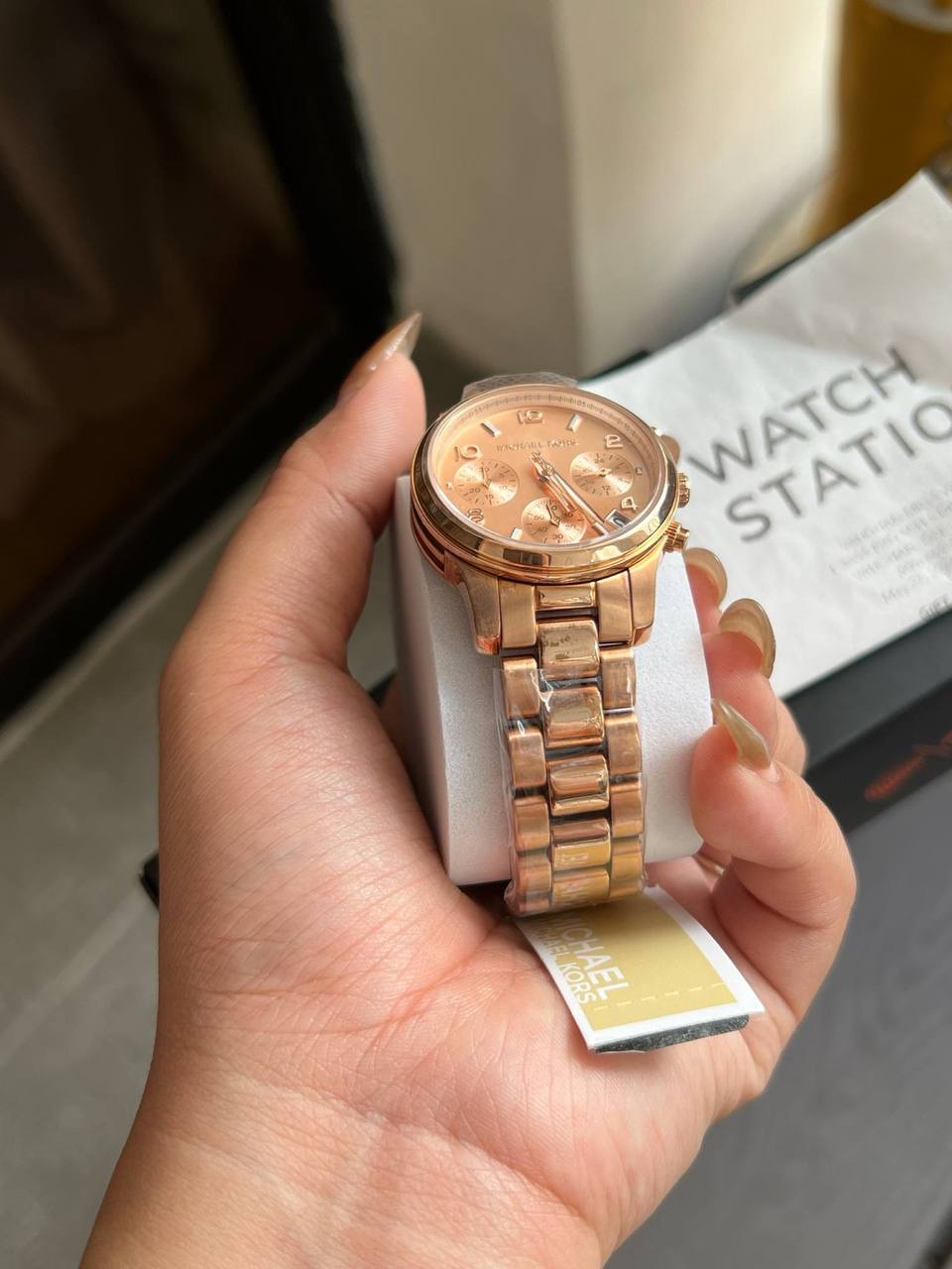 ORIG & IMPORTED Michael Kors MK Bradshaw Women's Watch Stainless Steel Rose Gold