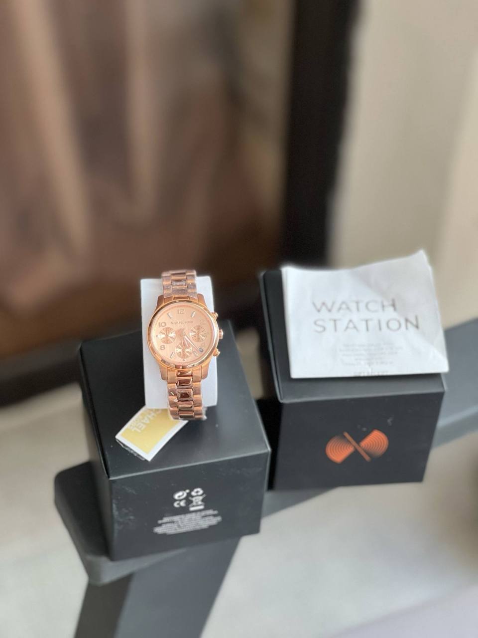 ORIG & IMPORTED Michael Kors MK Bradshaw Women's Watch Stainless Steel Rose Gold