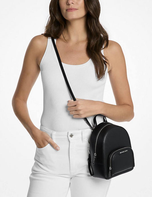 ORIG Preloved Michael Kors Jaycee XS Small Pebbled Leather Convertible Backpack Black Bag