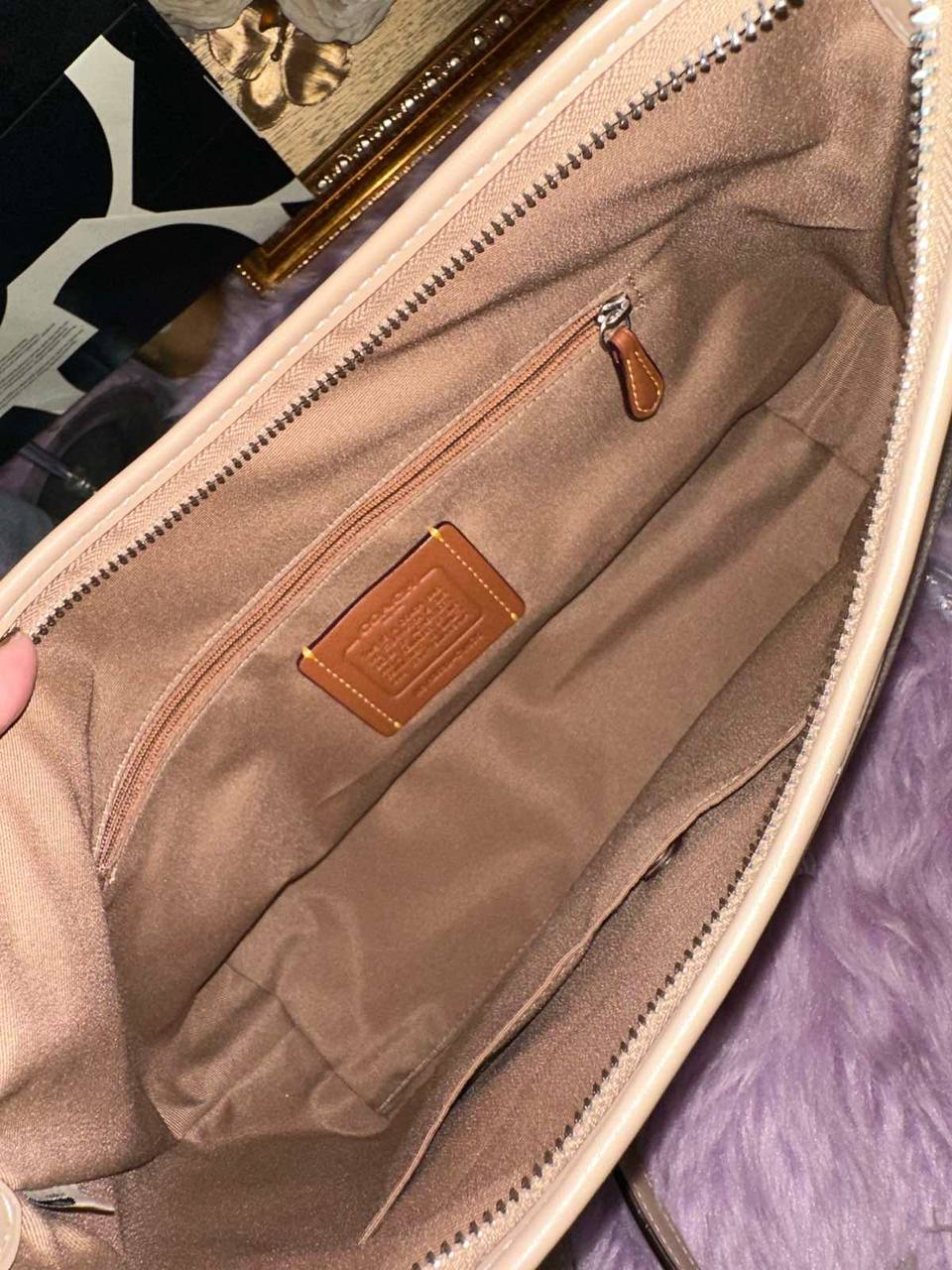 ORIG & IMPORTED Coach Laurel Shoulder Bag In Signature Canvas Sand/Taupe