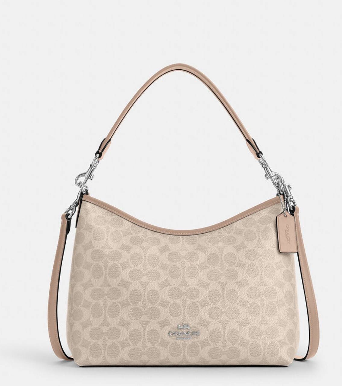 ORIG & IMPORTED Coach Laurel Shoulder Bag In Signature Canvas Sand/Taupe