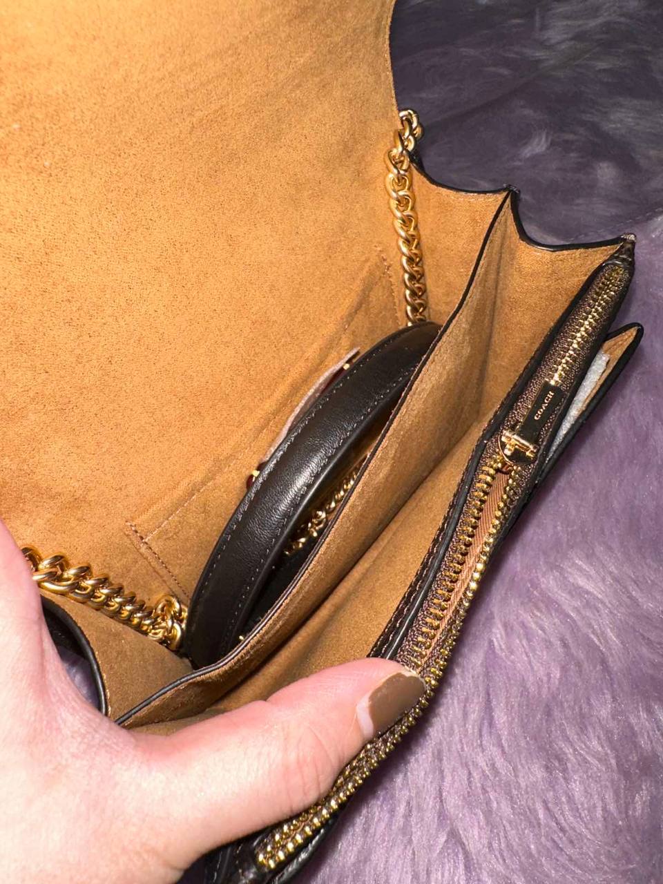 ORIG & IMPORTED Coach Mini Klare Crossbody Small Bag In Signature Canvas in WALNUT BROWN