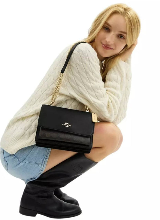 ORIG & IMPORTED Coach Mini Klare Crossbody Small Bag In Signature Canvas in WALNUT BROWN