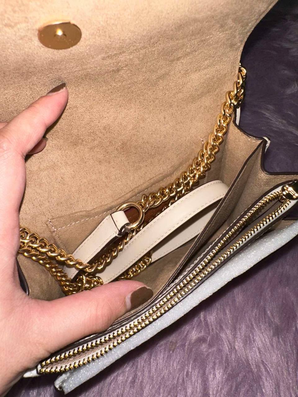 ORIG & IMPORTED Coach Mini Klare Crossbody Small Bag In Signature Canvas in GLACIER WHITE