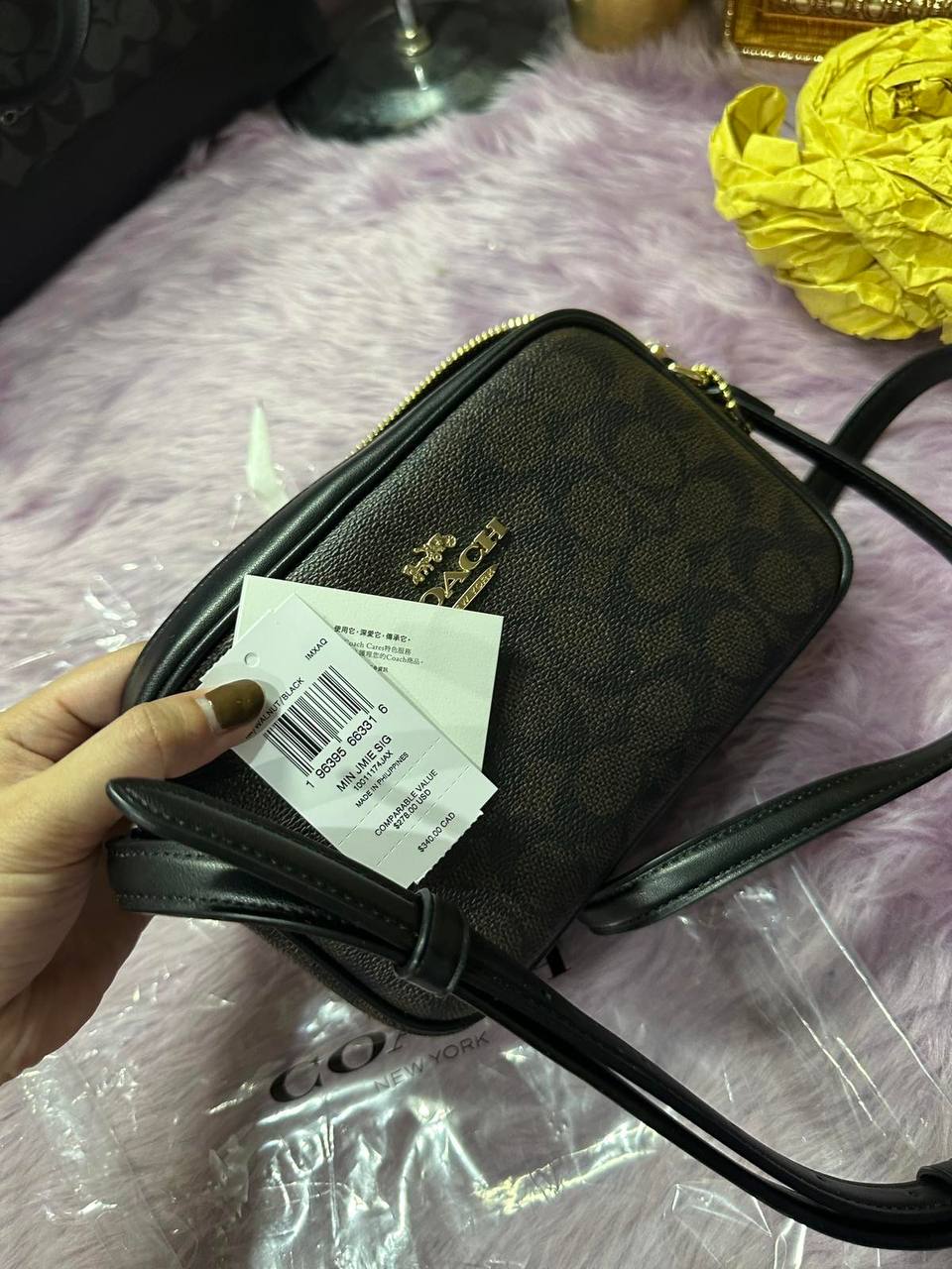 ORIG & IMPORTED Coach Mini Jamie Camera Bag In Signature Canvas Walnut Brown