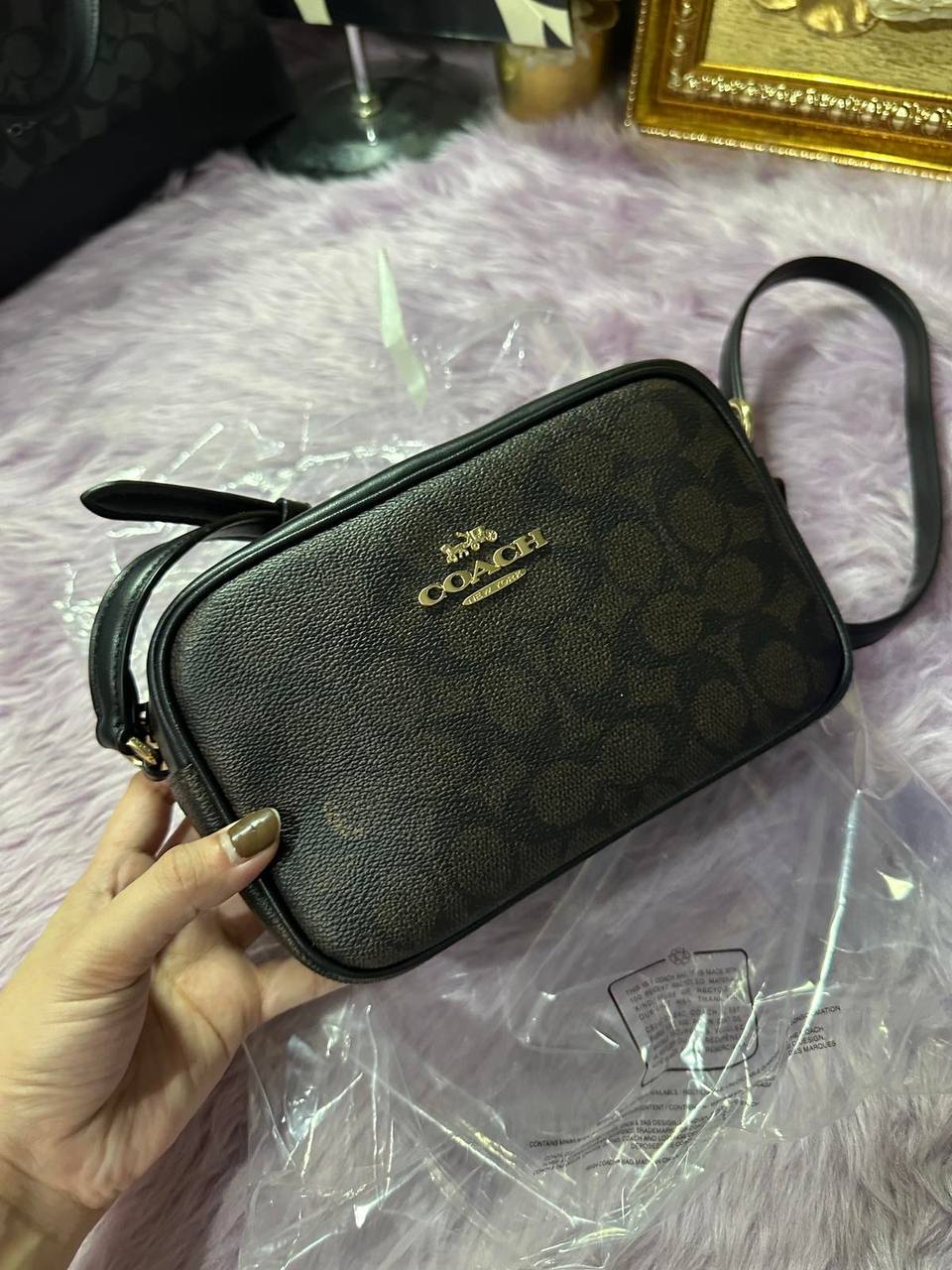 ORIG & IMPORTED Coach Mini Jamie Camera Bag In Signature Canvas Walnut Brown