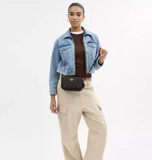 ORIG & IMPORTED Coach Mini Jamie Camera Bag In Signature Canvas Walnut Brown