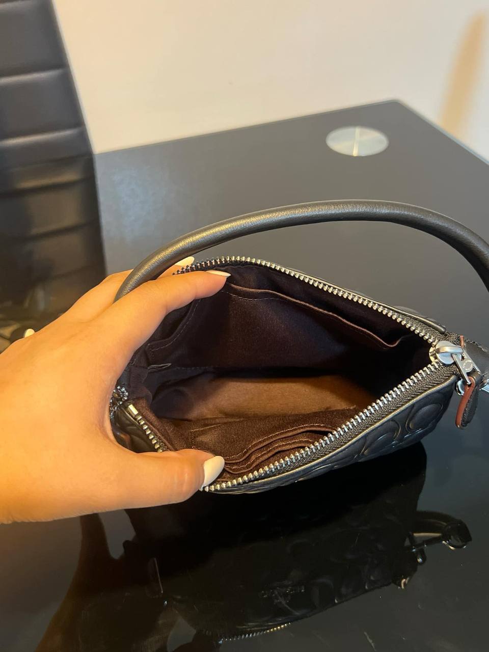 ORIG Preloved COACH Nolita 19 In Signature Leather Black Small Bag